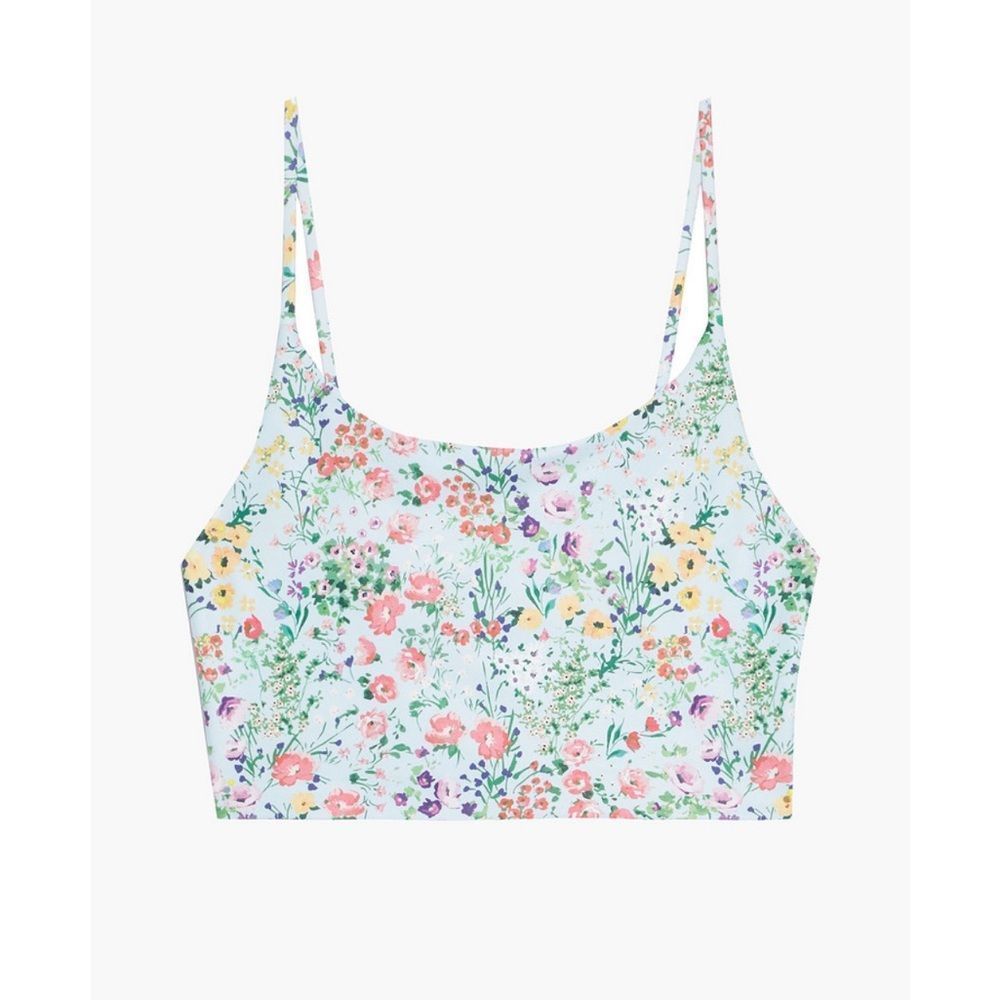 ALICE + OLIVIA Penny cropped floral-print stretch-satin camisole